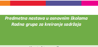 EKSPERTNI TIM / INŠKOLA 2.0 OSNOVNA ŠKOLA–PREDMETNA NASTAVA